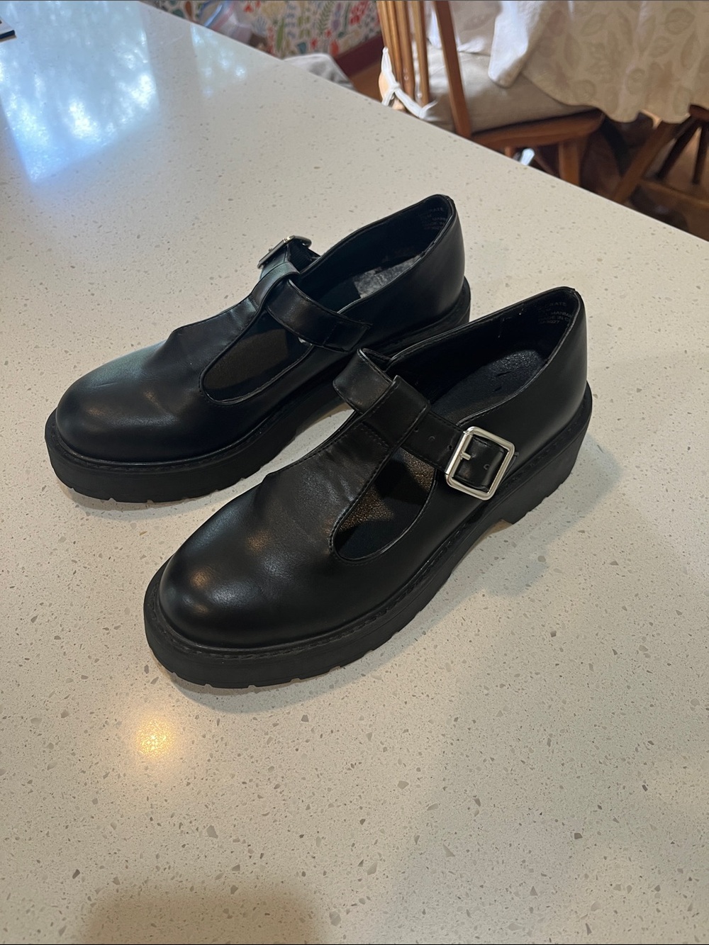 Madden Girl Black Platform Mary Jane with Buckle